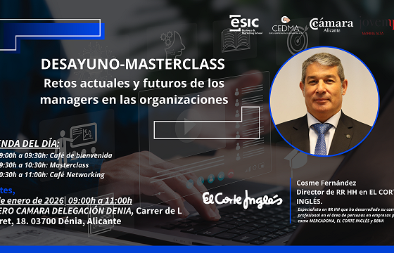 Desayuno - Masterclass: Retos actuales y futuros de los managers en las organizaciones. 